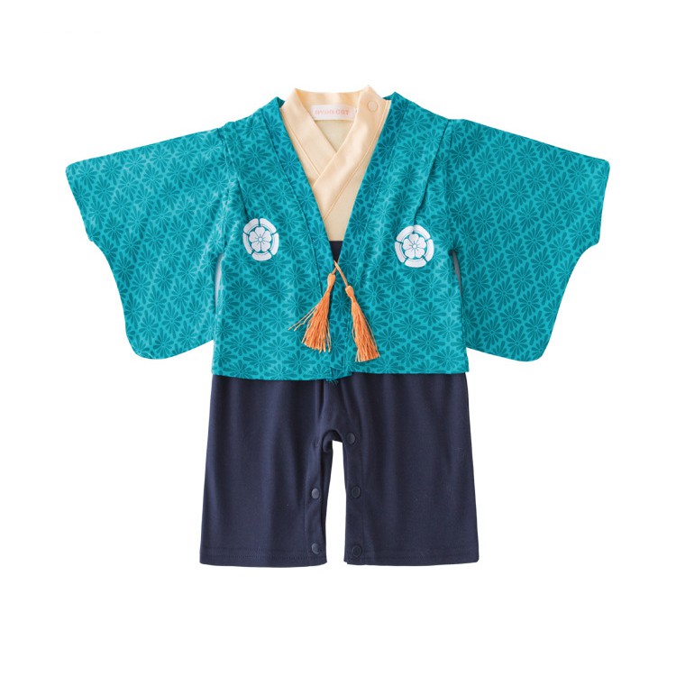 BAJU BABY KIMONO GREEN / GREEN BABY KIMONO / KOSTUM JEPANG BAYI