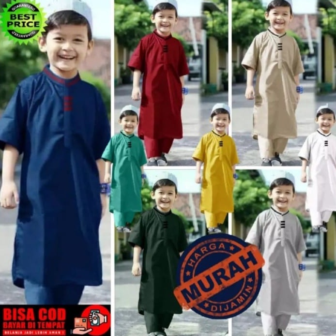 Baju Koko Anak Pakistan / Kurta Anak Pakistan 1-10 Tahun / Baju Muslim Anak