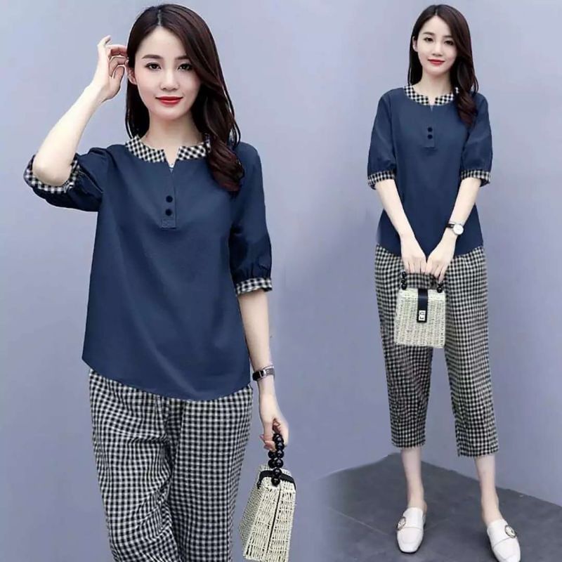 Lesli set stelan casual fashion remaja