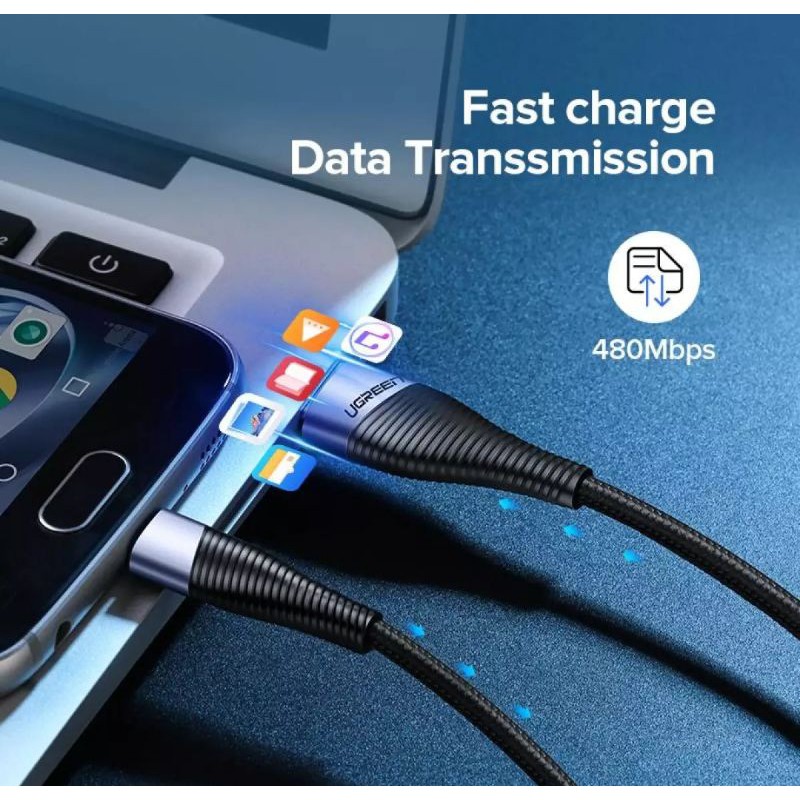 Ugreen Kabel Micro Usb 3A Support Qualcomm QC 3.0 Fast Charging