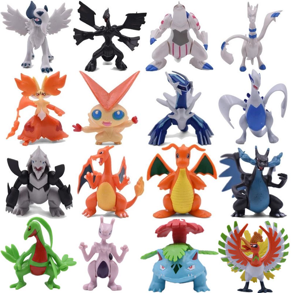 Needway  Anime Figures Toys 6-8cm Pikachu Pokemones Mewtwo Charizard Dragonite Ivysaur Venusaur Ornaments Model Toys