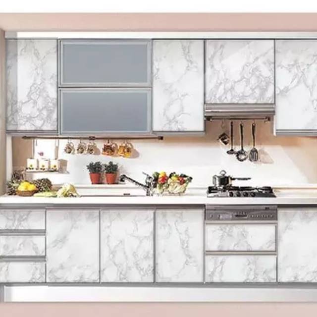 WALLPAPER STIKER PEKANBARU  10MX45CM MOTIF BATIK  MARMER 