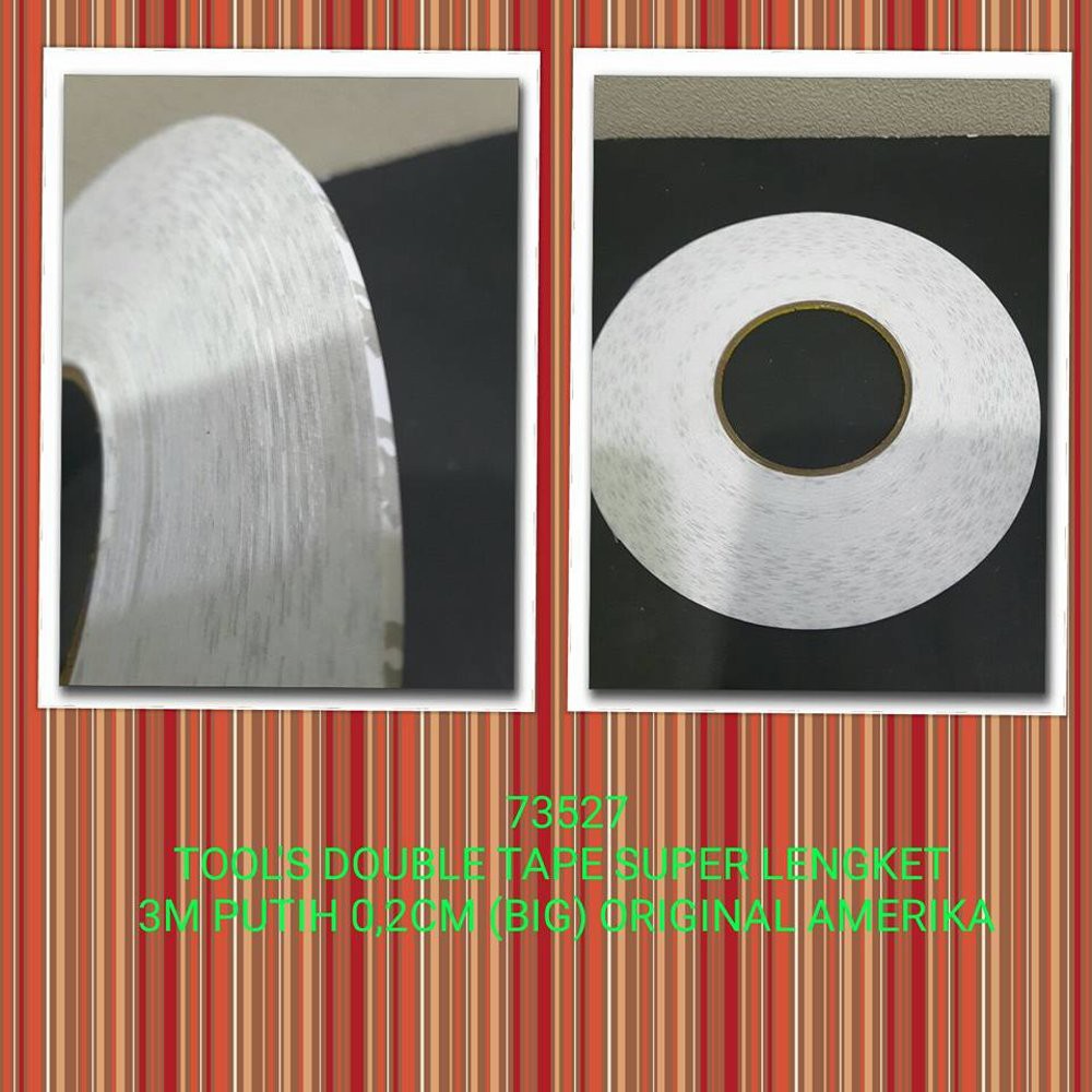 

Dijual DOUBLE TAPE SUPER LENGKET 3M PUTIH 2mm BIG ORIGINAL AMERIKA Murah