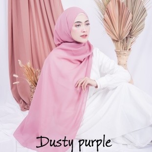 Bella Pashmina New  Fashion Muslim Pashmina Bella Double Hycon-Dusty purple