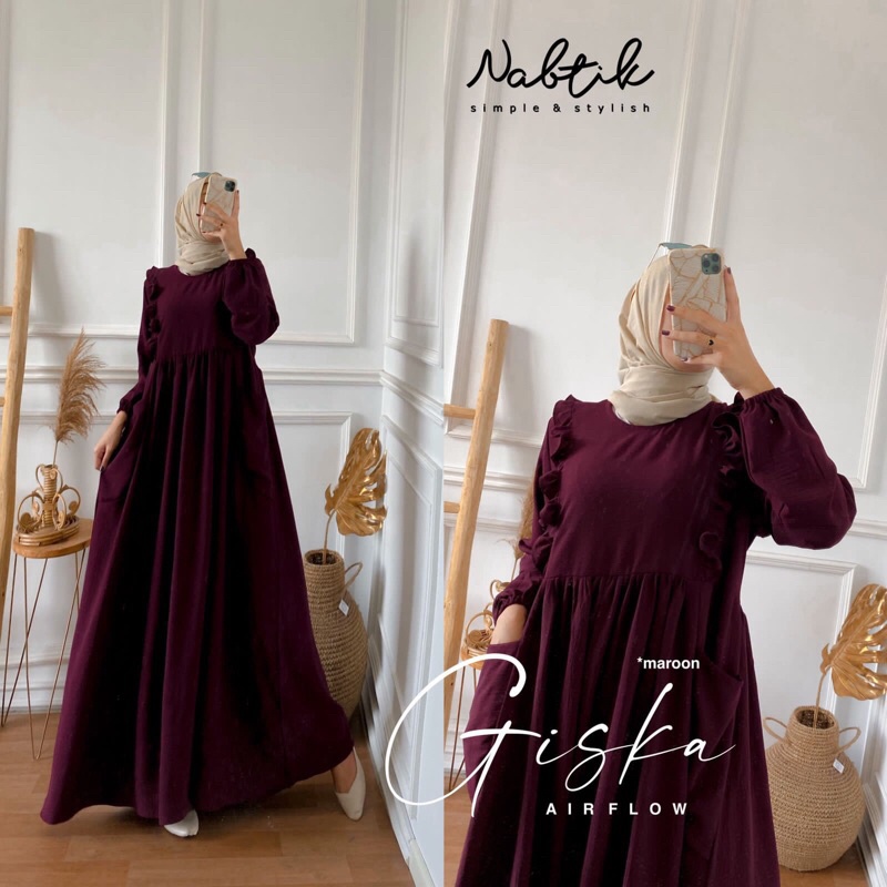 GISKA NABTIK / gamis nabtik / nabtik original