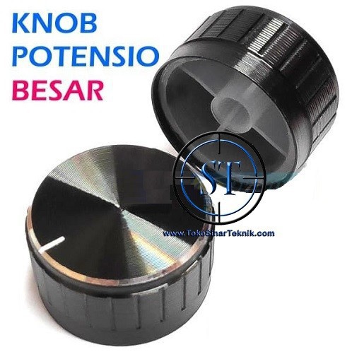 Knop Potensio Alumunium Mika Tutup Poteniso Putar Audio Vol 40mm Knob Box Ampli Mengkilap