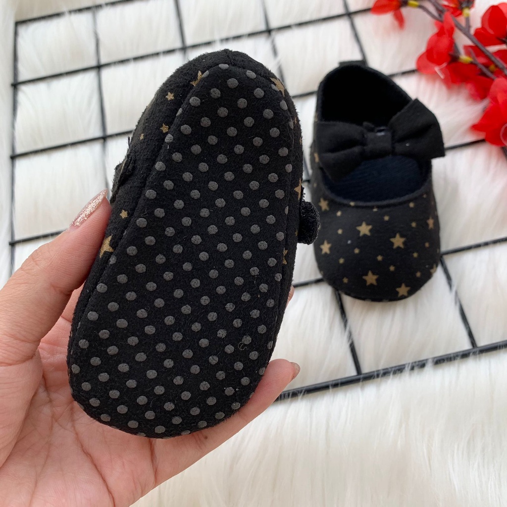 Sepatu flat shoes glitter lucu pesta kondangan jalan ke mall fashion anak bayi cewek perempuan -sta
