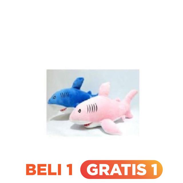 Promo Buy 1 Get 1 Free boneka Hiu baby shark animal pink dan biru bahan sangat lembut