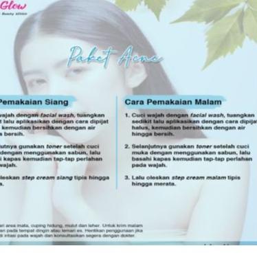 Best Seller Jglow Skincare Paket Acne Whitening Skin Cream glowing Perawatan Paket Kecantikan Bpom N