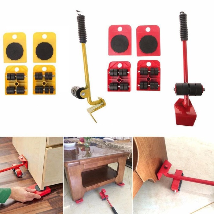 BERGARANSI 4 Set Mover Roller Memindahkan Furniture Dengan Mudah