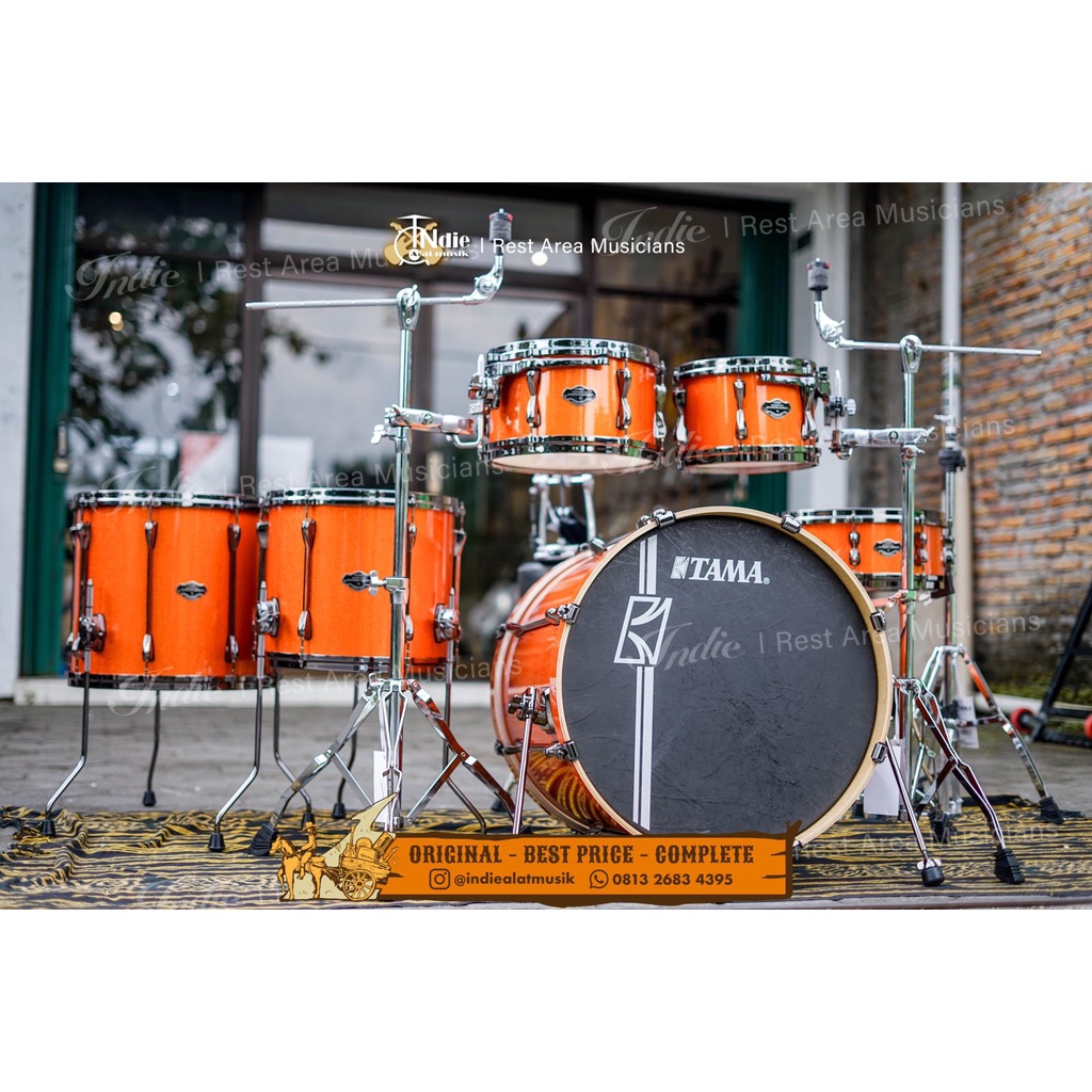Drum Tama Superstar Hyperdrive 6 Pcs Bright Orange Sparkle l MK62HZBNS
