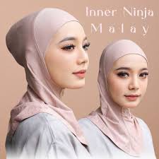 Inner Ciput Ninja Malay Bahan Rayon Premium/Inner Ninja Sport/ Antem Non Resleting