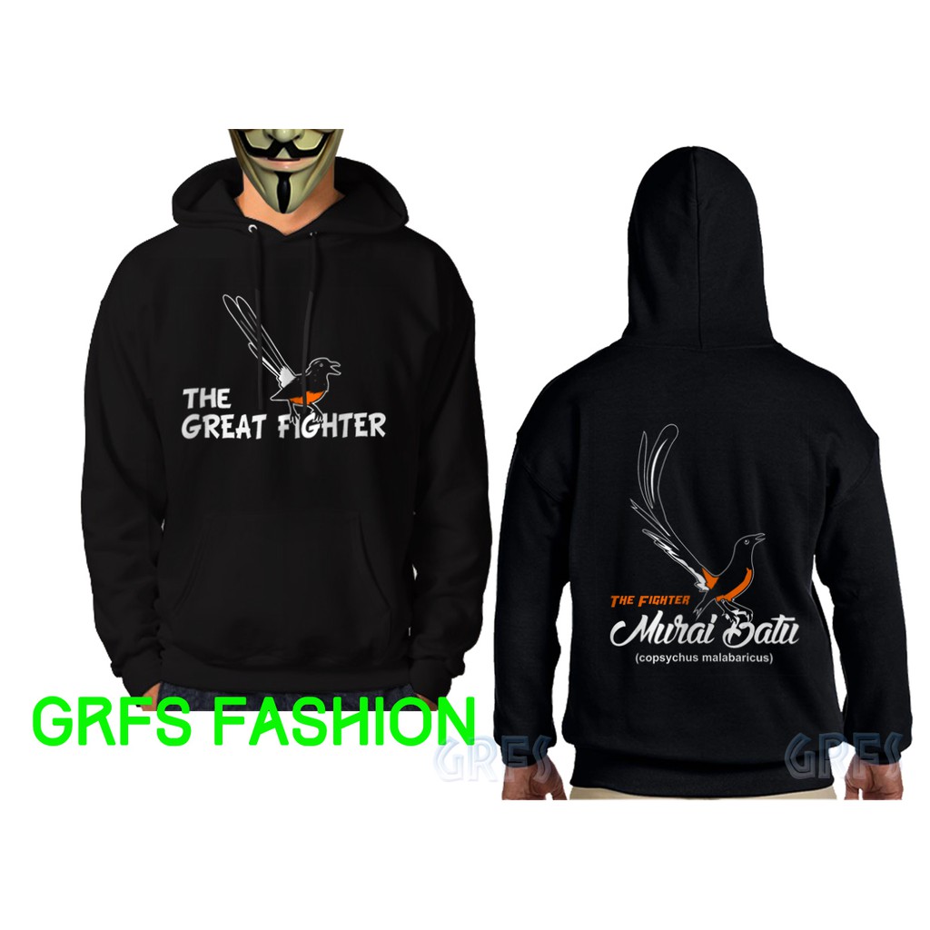Jaket Hoodie Murai Batu Sweater Murai Batu Kicau Mania Murai Batu Vector