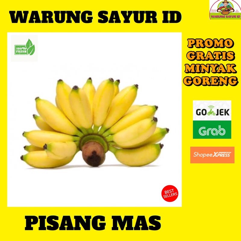 

PISANG MAS FRESH DAN SUPER MANIS PER SISIR