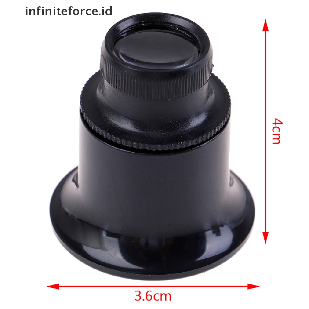 (Infiniteforce.Id) Kaca Pembesar 20x Untuk Reparasi Jam Tangan / Perhiasan