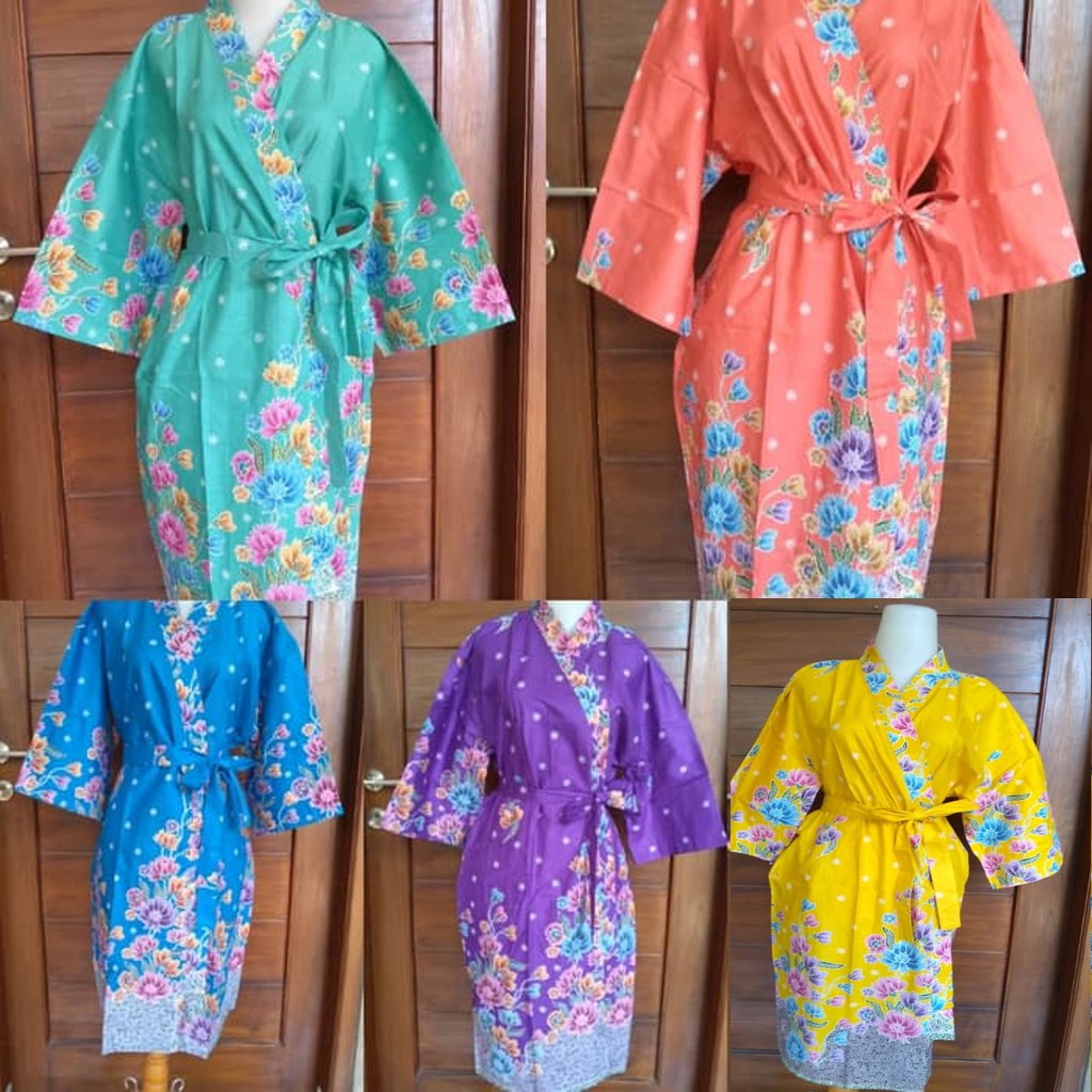 Kimono Batik Hotel Spa Tidur Motif Klasik Lawasan Modern LD 120 Panjang 105 All Size Unisex
