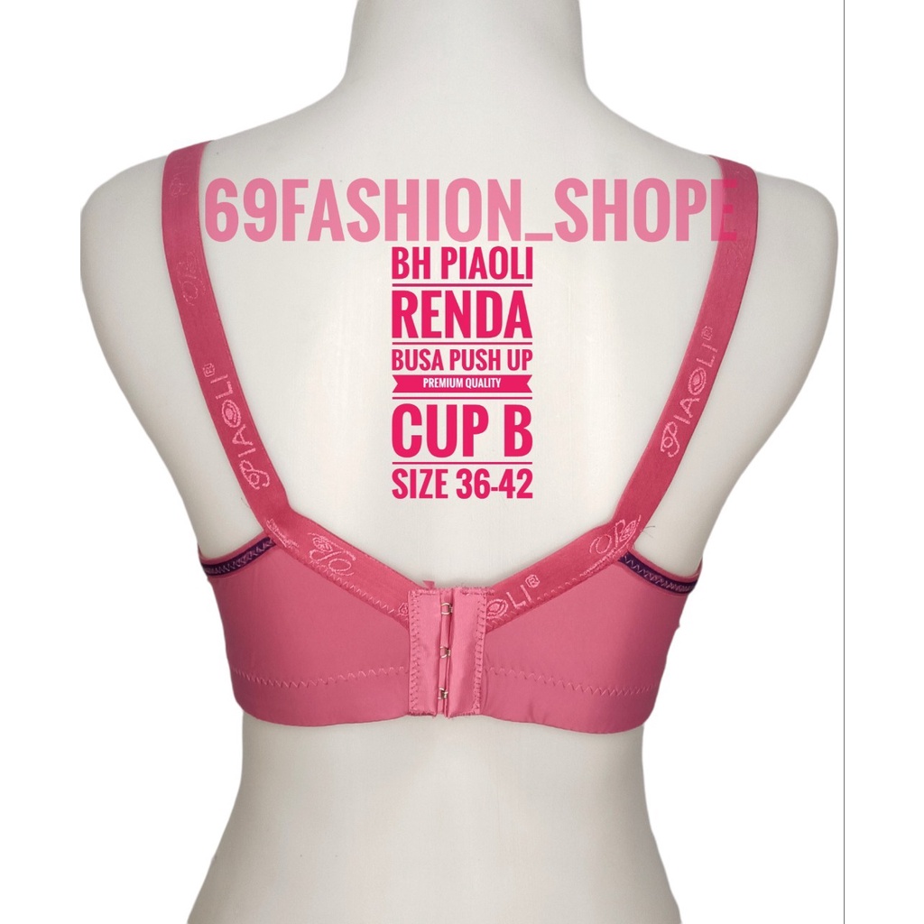 (COD) 3PCS BH PIAOLI BRUKAT MEWAH CUP B NON KAWAT KAIT 3 / RENDA PREMIUM  PUSH UP BRA  PIAOLI ORI IMPORT CUP B BEST SELLER KAIT 3