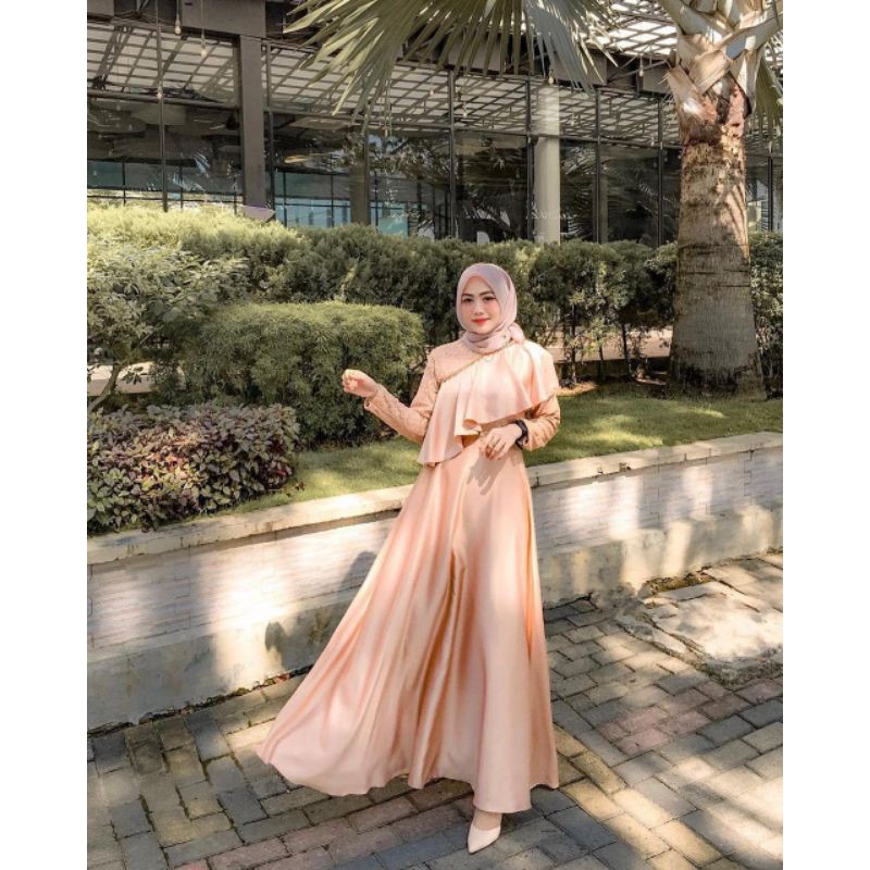 Salvina dress / DRESS WANITA MUSLIMAH / DRESS CANTIK - DRESS KEKINIAN- BAJU KONDANGAN