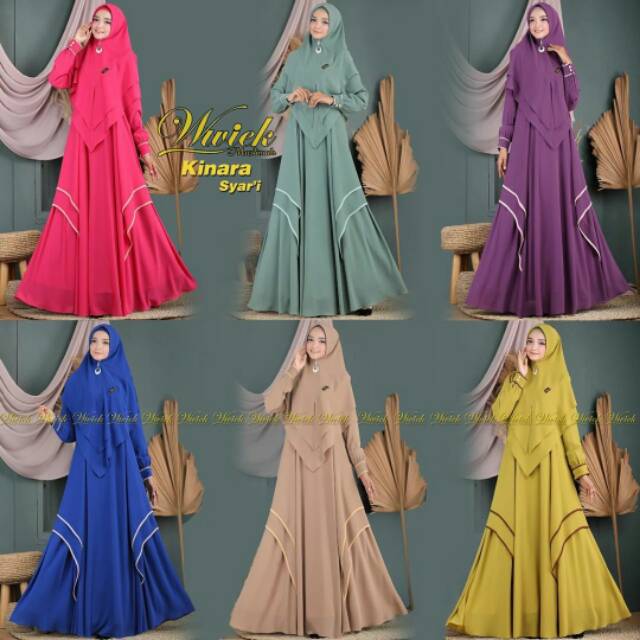 Stelan Gamis Syari/Wwiek Muslimah/KINARA SYAR'I