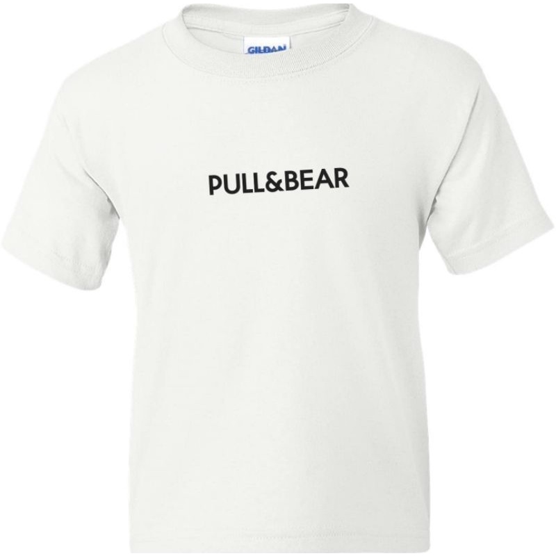 Kaos Pria Pull&amp;Bear Kaos Atasan Pria Lengan Pendek Baju Oblong Laki Distro Logo Tulisan COD