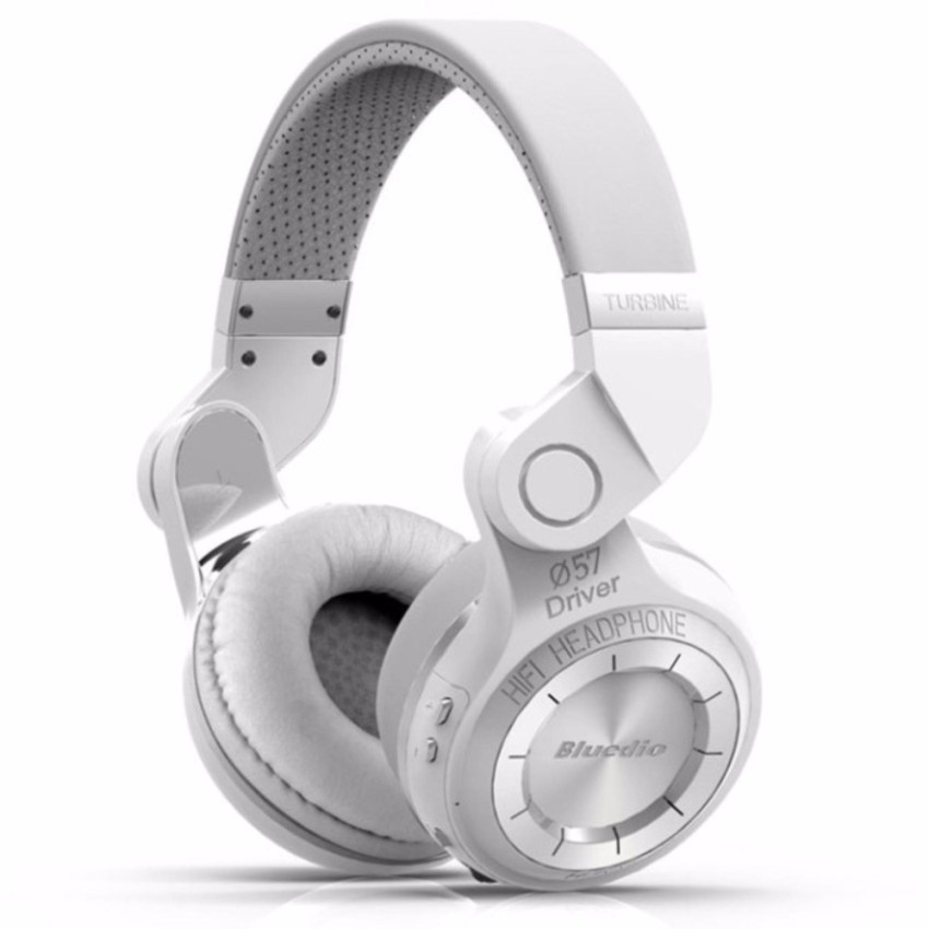 Bluedio Turbine T2 Bluetooth Wireless Headphone -  White