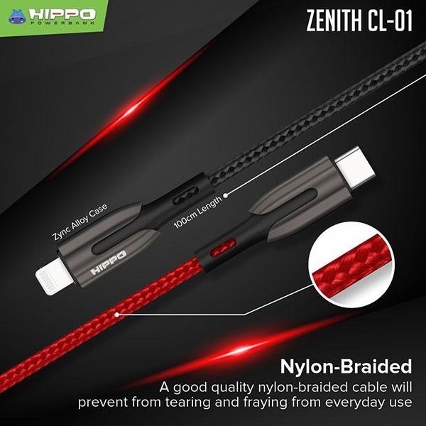 Hippo Zenith CL-01 Kabel Data TYPE C TO LIGHTNING 18W for Iphone X XS Max XR 11 Pro 12 Ip Cable