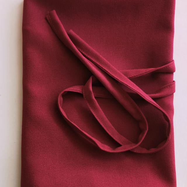 Bergo maryam premium diamond / Hijab Instan bergo maryam tali nonpet-Maroon