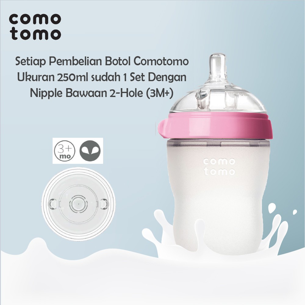 Castle - Comotomo Twin Pack (isi 2pcs) 150ml , 250ml - Botol Susu Bayi