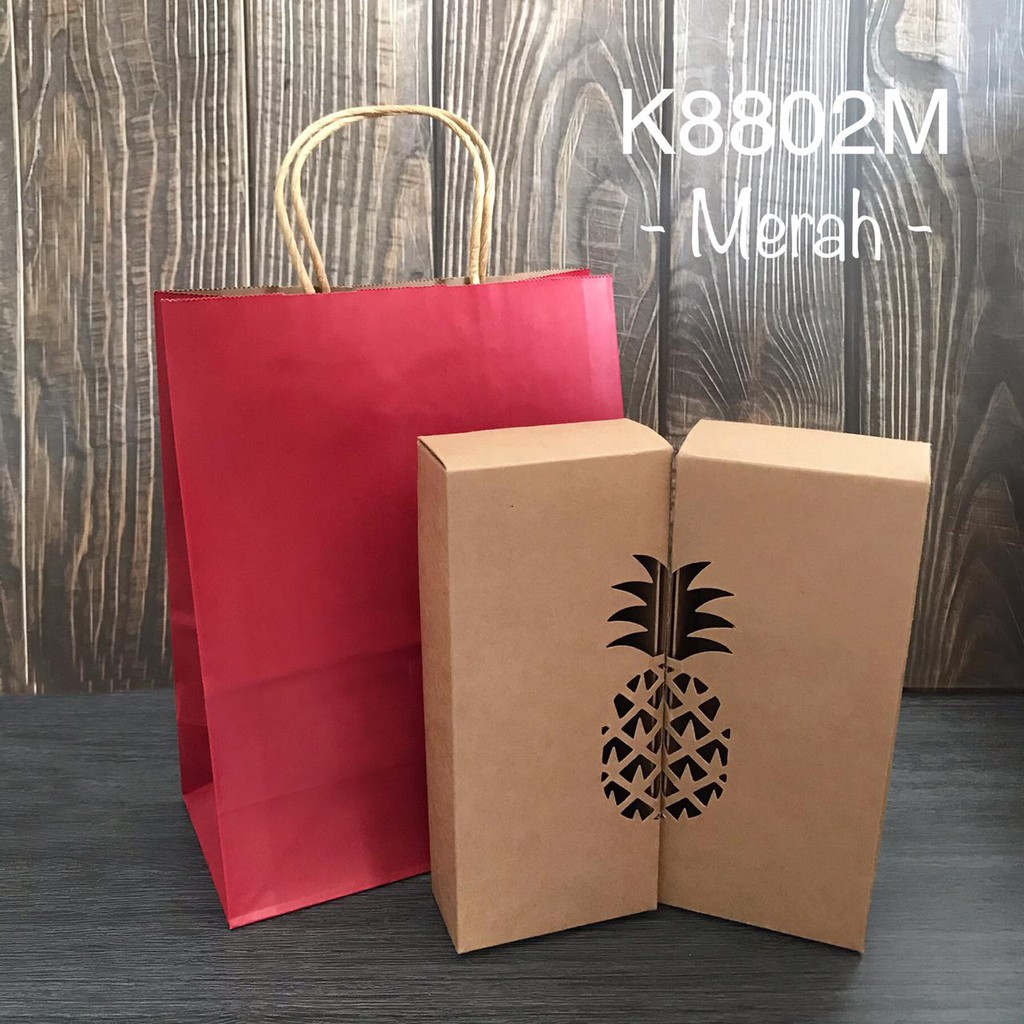 

(5set) K8802 Kotak +Paper Bag Nastar Goody Bag Dus Cantik Packaging K88 SET