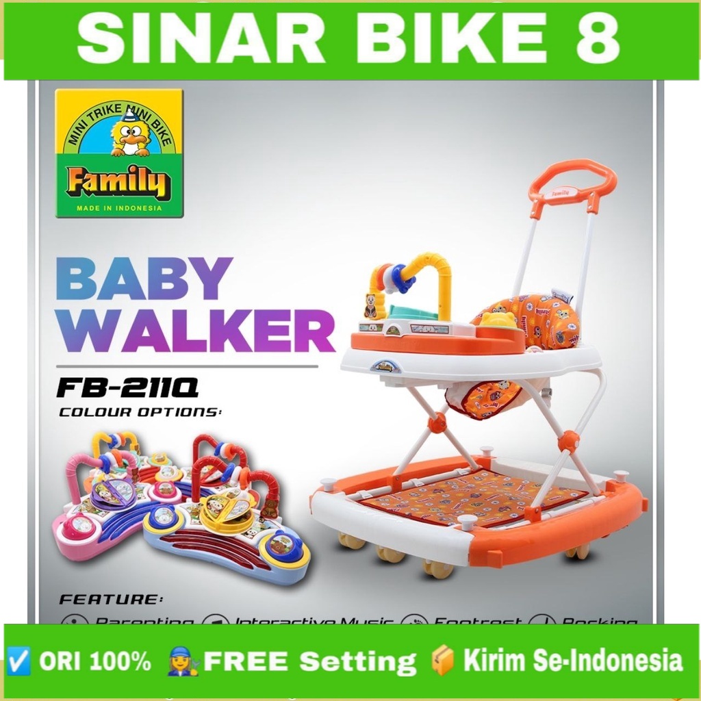 Baby Walker Family FB-211Q Beruang Roda Belajar Jalan