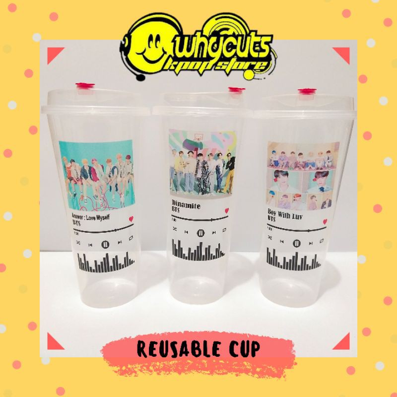 [ MHN BACA DESKRIPSI PRODUK ]Reusable Cup KPop Bts Exo Nct dream 127 U Seventeen Twice Blackpink Txt