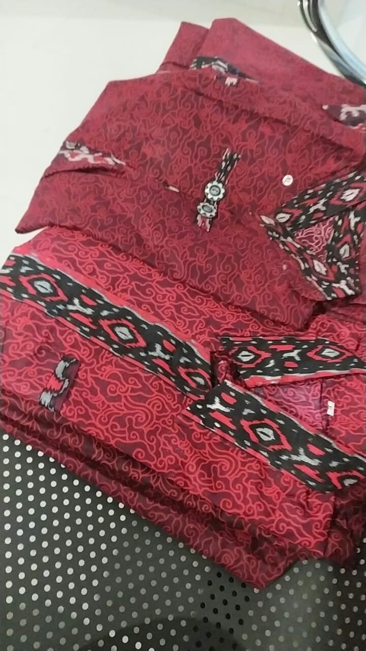 Batik Couple Keluarga Sania Ruffle Ori Ndoro Jowi Dnt Motif Mega Abang