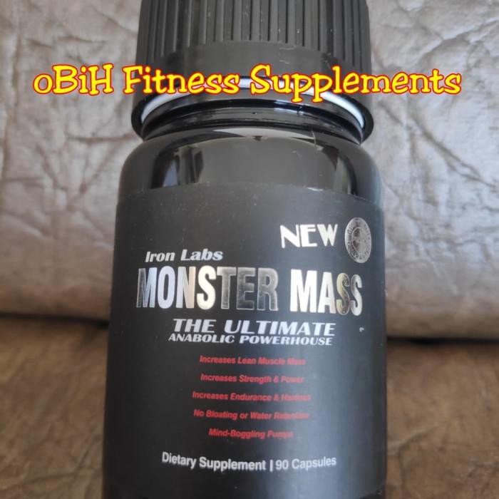 TERBUKTI MANJUR IRON LABS NEW MONSTER MASS 90 CAPSULE PROHORMON GEDE TEBEL 