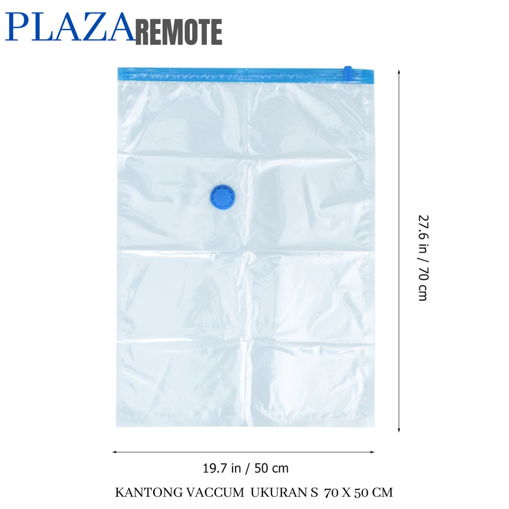 PLASTIK VACUM BAG LAUNDRY TRAVEL BAJU BED COVER PENGHEMAT RUANG 70X50