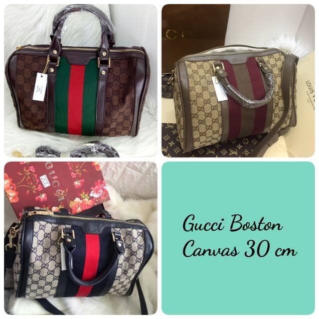 BEST SELLER Tas Gucci Speedy Boston Canvas Semi Premium 30 cm