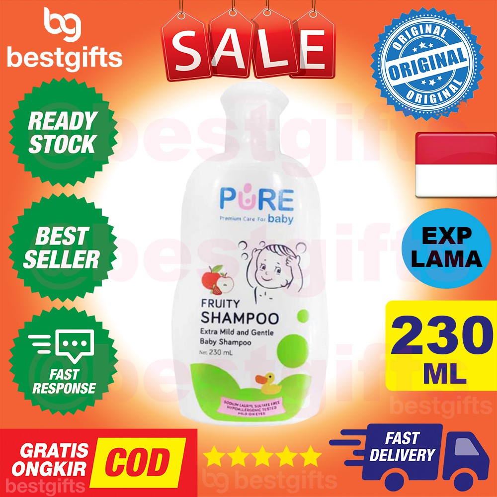 PURE BABY KIDS PUREBABY PUREKIDS SHAMPOO FRUITY 230ML SHAMPO RAMBUT HAIR SABUN MANDI BAYI ANAK