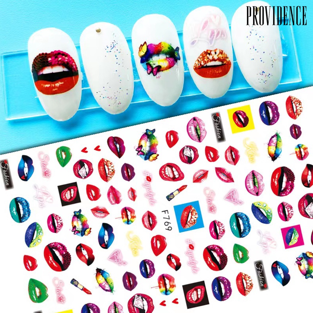 Providence 11Pcs/Set 3D Nail Fruit Sticker Multiple Shapes Various Patterns Ultra Thin Fruit Sticker Strawberry DIY Water Transfer Decal for Summer