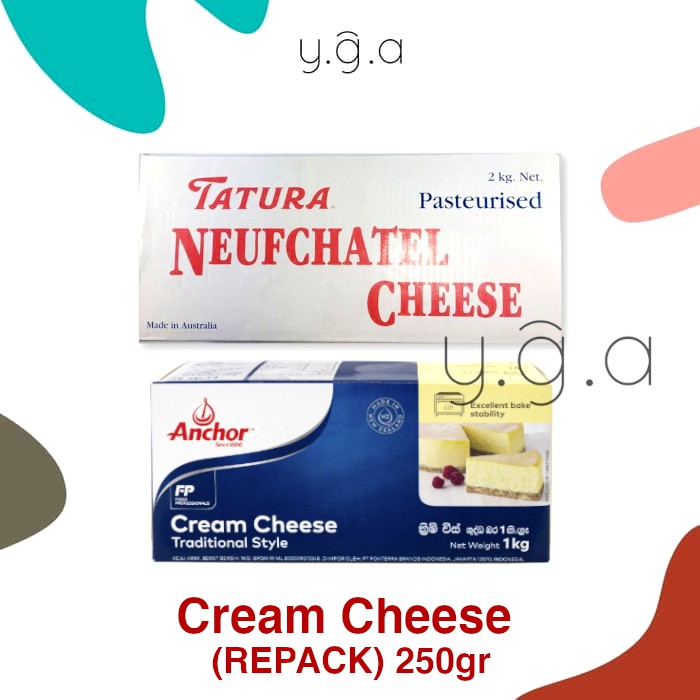 

Anchor Cream Cheese / Tatura Neufchatel Cheese / Krim Keju (REPACK) 250gr