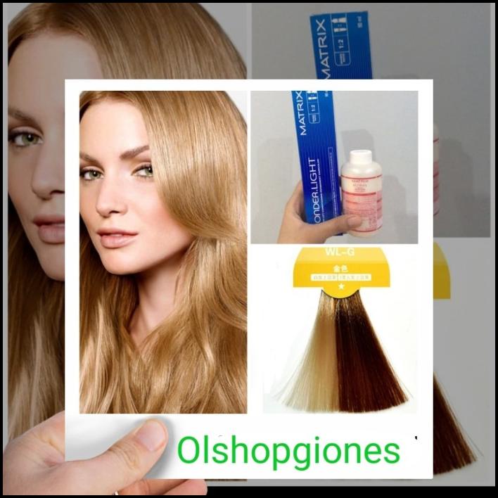 Matrix Wonderlight Gold Wl-G Emas Cat Rambut + Oxydant ( Campuran )