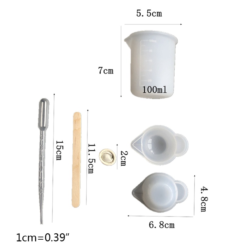 SIY  Epoxy Resin Tools Kit Silicone Mold Tool Included Resin Measuring Cup Silicone Mixing Cups Scraper Stick Silicone Spoon and Tweezers for Jewelry DIY Crafts Tools