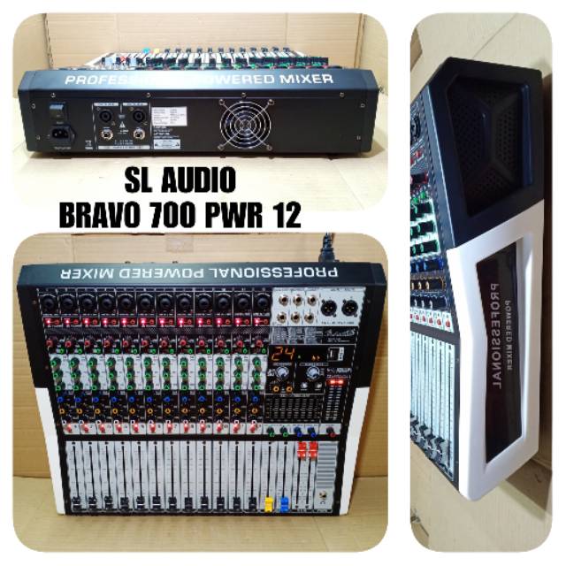 POWER MIXER 12 CHANNEL SL AUDIO BRAVO 700 PWR 12