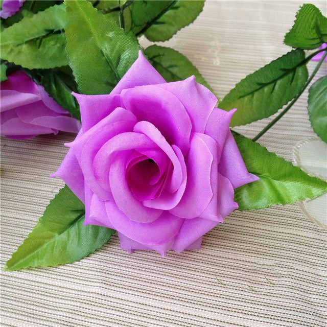 COD BUNGA MAWAR GANTUNG  BUNGA MAWAR  PLASTIK BUNGA ARTIFISIAL BUNGA GANTUNG  BUNGA HIASAN BT9011-UNGU