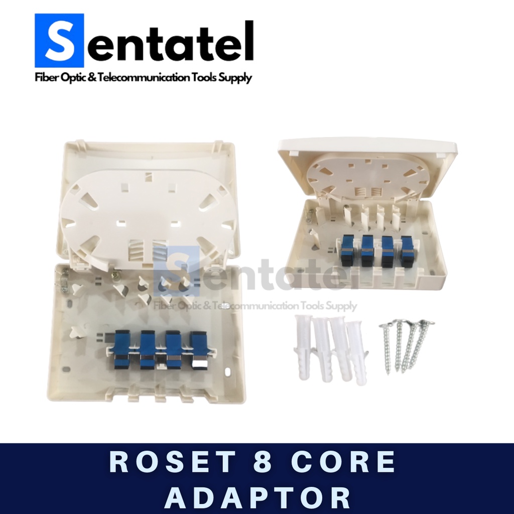 ROSET FO 8 CORE / ROSET FTTH 8 CORE + 8 ADAPTOR SC UPC