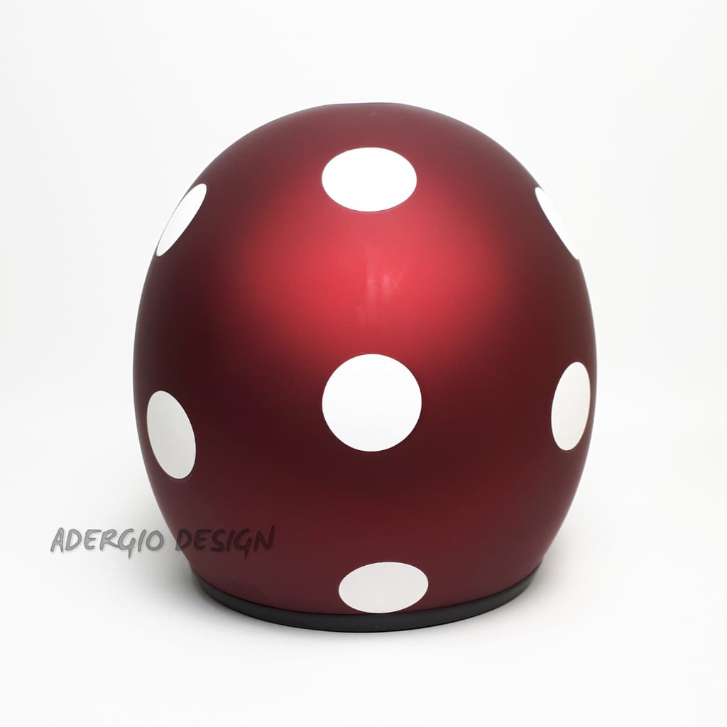 Helm Bogo Dewasa Kaca Bogo Ori Full Leher SNI Motif Simple Polkadot Vespa