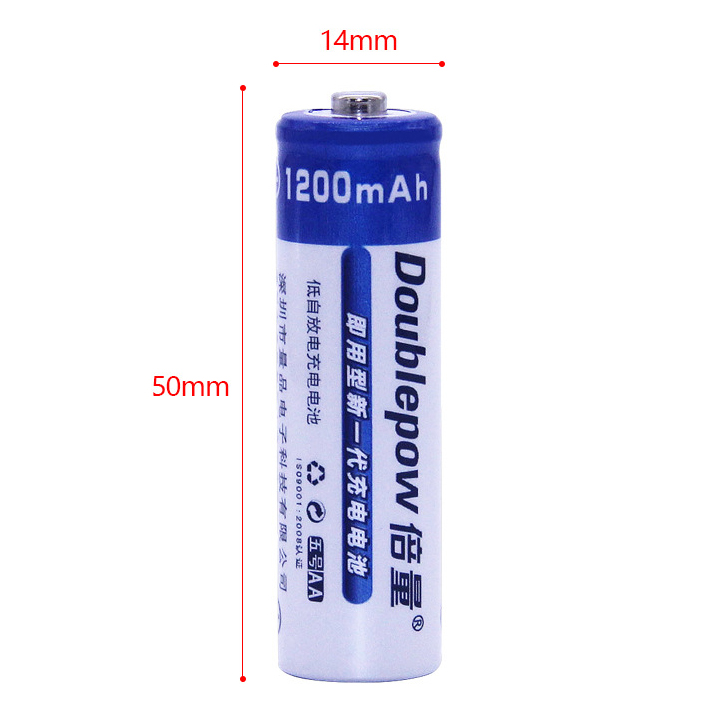 DOUBLEPOW Charger Baterai 6 slot for AA/AAA + 6 PCS AA Battery 1200mAh