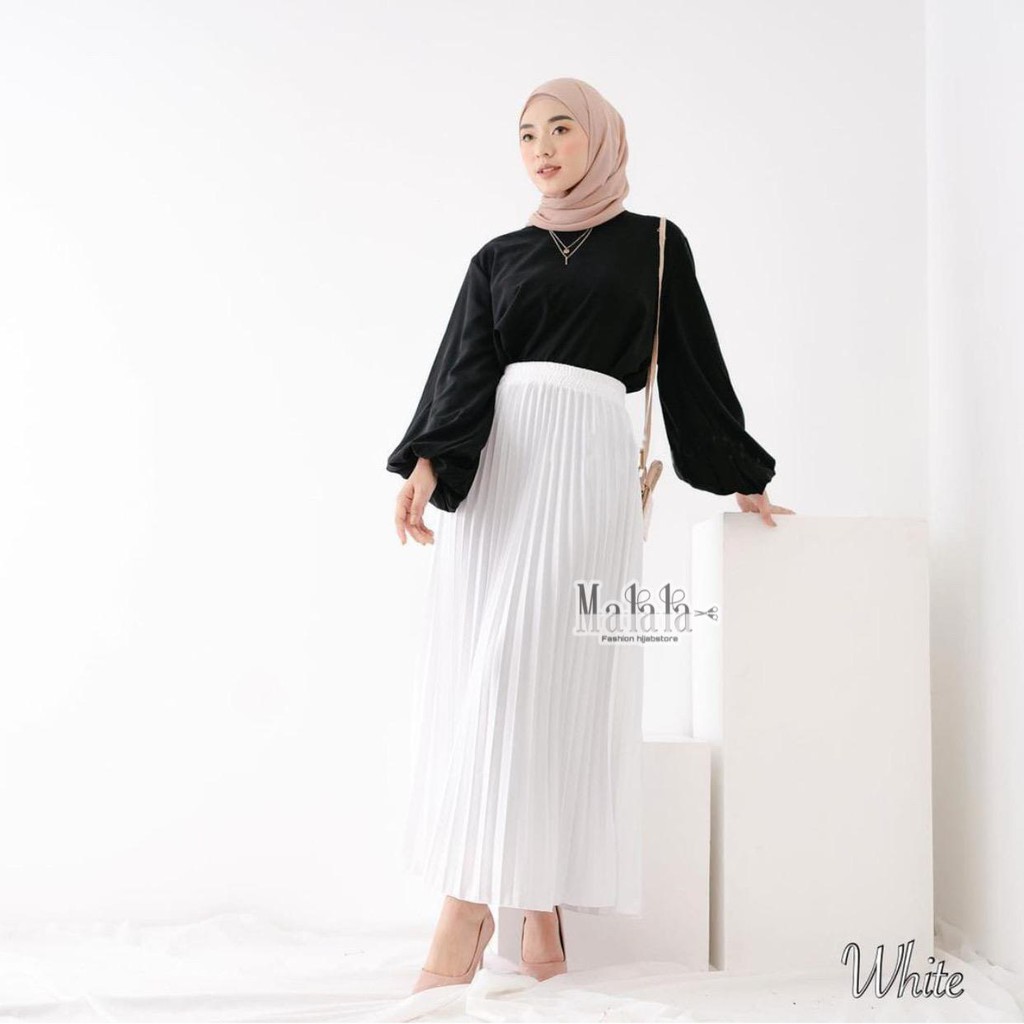 ROK PLISKET HYGET PREMIUM FASHION HIJAB MURAH LUCU BAWAH MAYUNG BY MALALASTORE