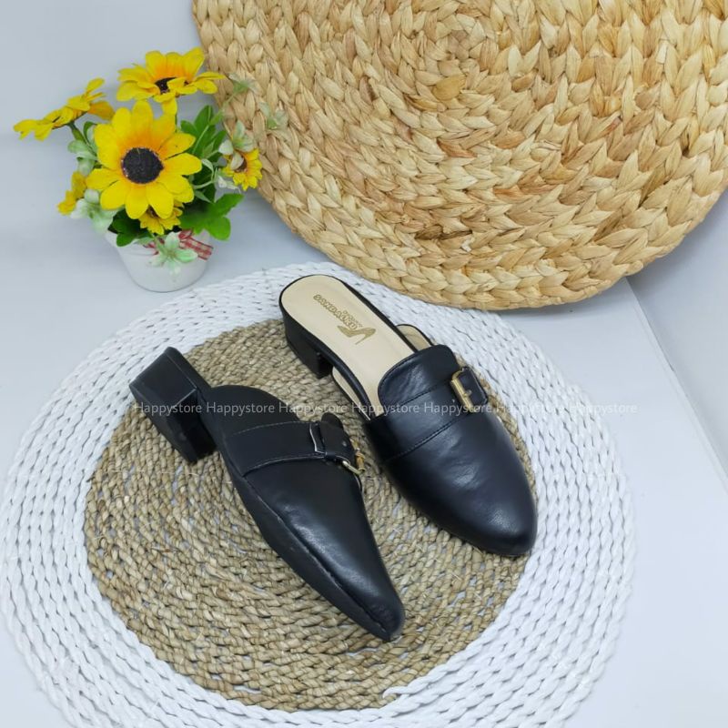 Flatshoes wanita anti slip - sepatu mules - sandal flat premium sol karet PD374