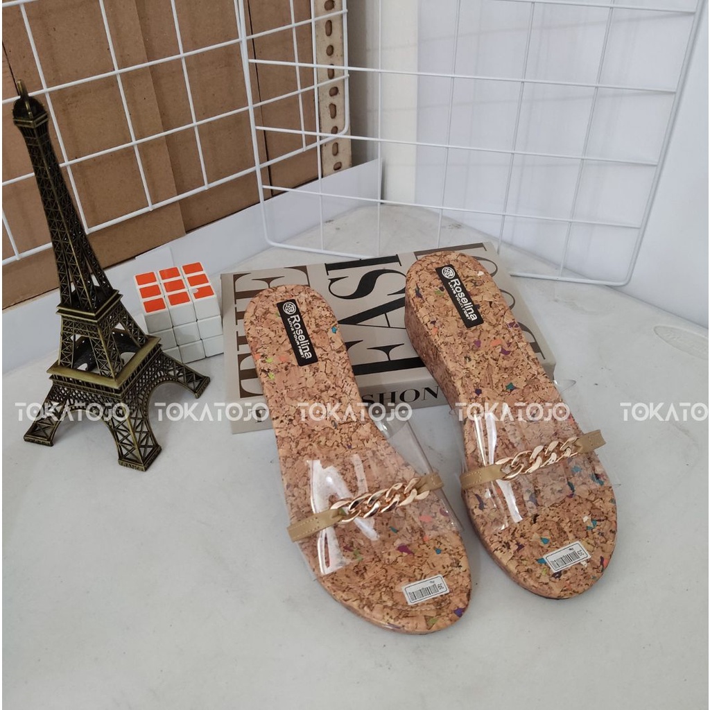 Sandal wedges wanita mika rantai 2022 new fashion original terbaru Sandal wanita cassual cantik mika premium sandal pesta terbaru