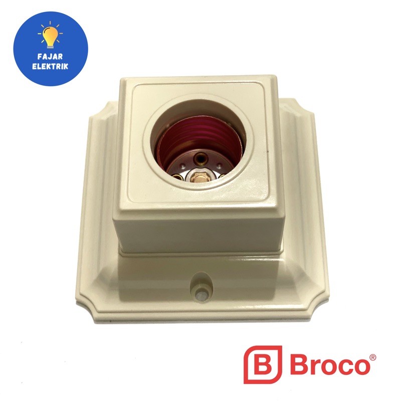 BROCO FITTING PLAFON PERSEGI CREAM