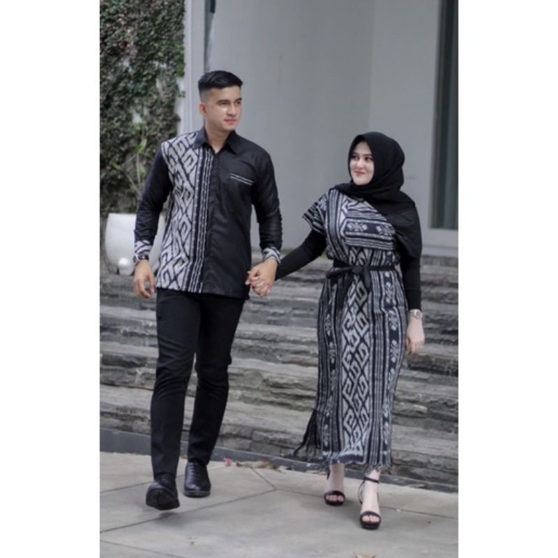 TENUN AURORA TORAJA COUPLE TENUN DRESS KONDANGAN KEMEJA KONDANGAN SET COUPLE KEKINIAN DRESS KEKINIAN